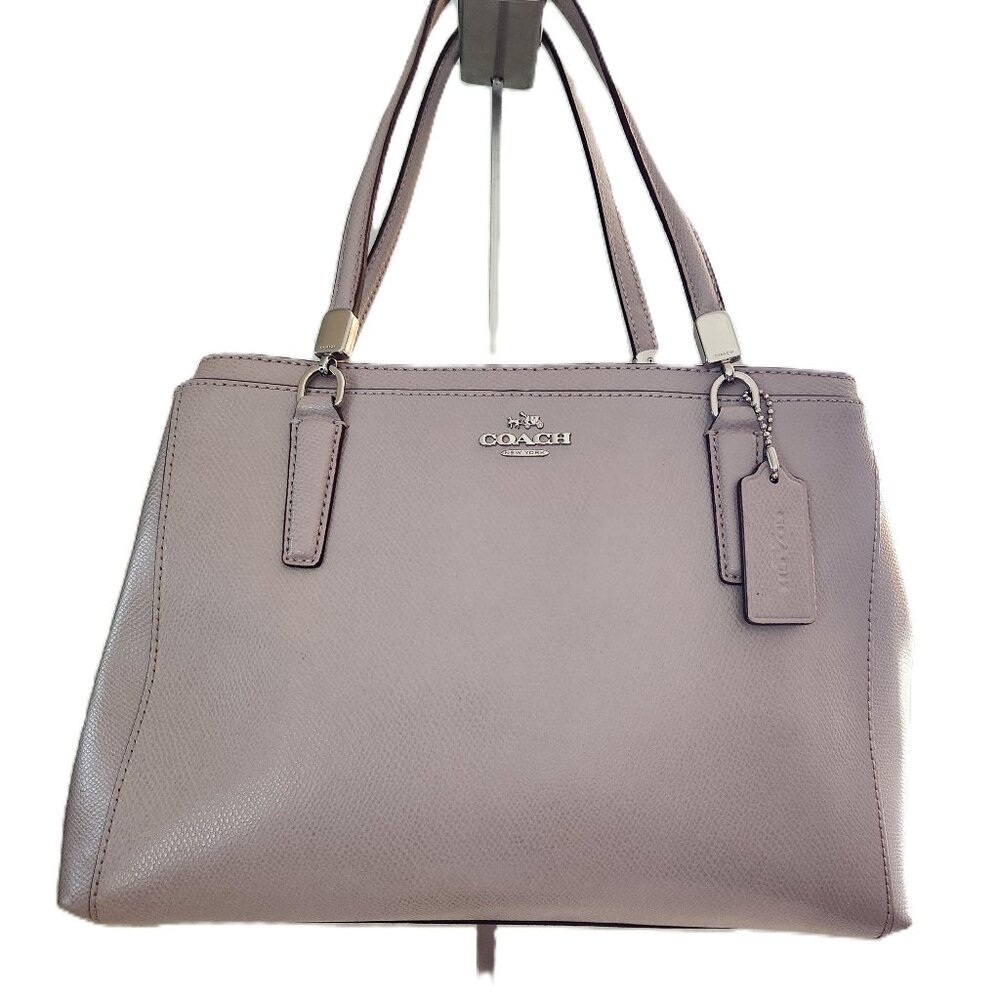 Nwot Coach Christie Carryall Light Tan Leather Satchel Purse